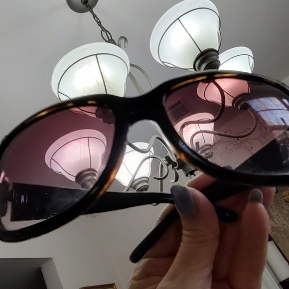 Blingy Rhinestone Embellished Plastic Wrap Sunglasses In Brown W/Pretty gold - Picture 7 of 12